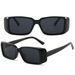 2025 Trendy Square Sunglasses - Water Transfer Small Frame With UV400 Protection (Unisex, Rectangular Cut Edge Design)_voghion.com