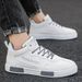 Herrenschuhe Herbst neue atmungsaktive beliebte Herren Casual Lederschuhe Sport Mid Top Sneakers trendige Schuhe für Männer_voghion.com