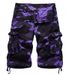 Camouflage men's oversized work clothes, 5cm camouflage pants, shorts, beach pants_voghion.com