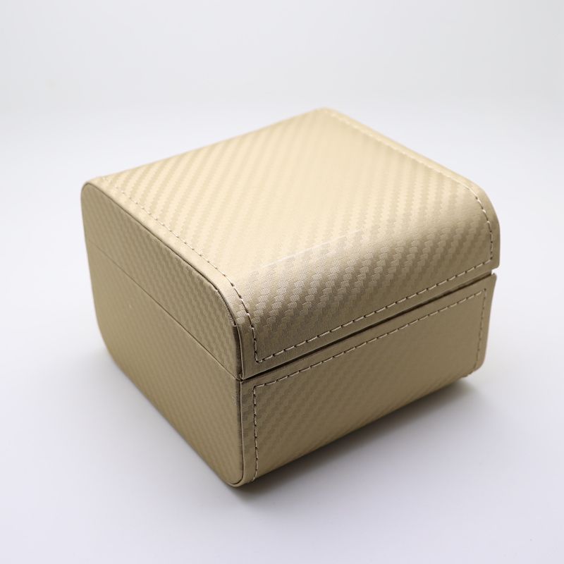 Uhrenbox aus Pu-Leder, Premium-Aufbewahrungsbox für Uhrenarmbänder, Uhrenverpackungsbox, Gold, praktische Uhrenbox_voghion.com