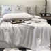 Washed Silk Summer Blanket - Embroidered Lightweight Duvet For Double Bed Cooling Breathable Air Conditioning Use_voghion.com