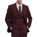 Men's Slim Fit Herringbone Suit 3-Piece Set - Business Casual Blazer, Vest & Pants For Wedding, Party & Office_voghion.com