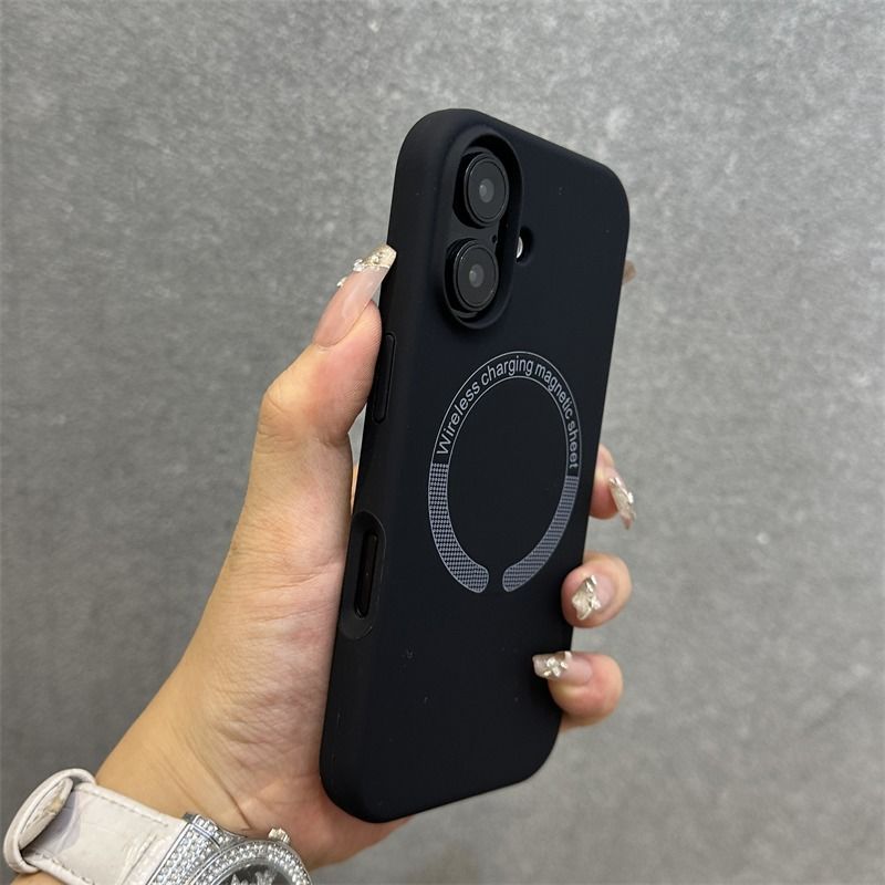 New Liquid Silicone Magnetic Suction 16 Phone Case IPhone 15 Promax Skin Feel 14 All Inclusive 13 Anti Drop 12_voghion.com