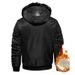 Men's Clothing Winter Fleece-Lined Hooded Jacket - Thickened Warm Coat With Windproof Design, Casual Oversized Parka For Cold Weather_voghion.com