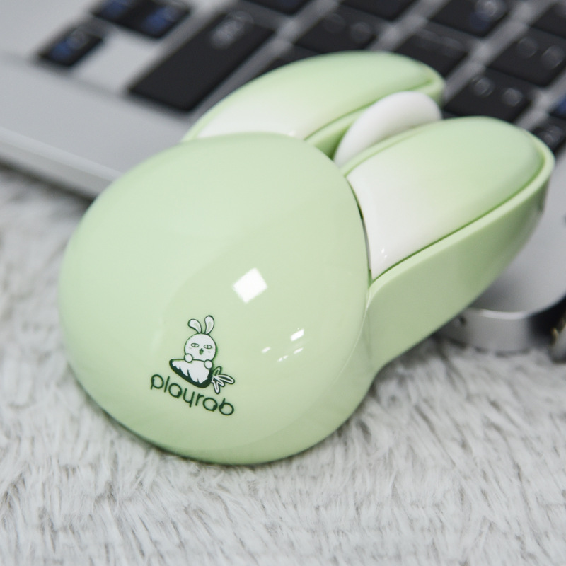 Mysz bezprzewodowa – Silent Click, 2,4 GHz USB, 1600 DPI, ergonomiczna mini mysz do laptopa/komputera (różowa/miętowa/niebieska/żółta/mleczna)_voghion.com