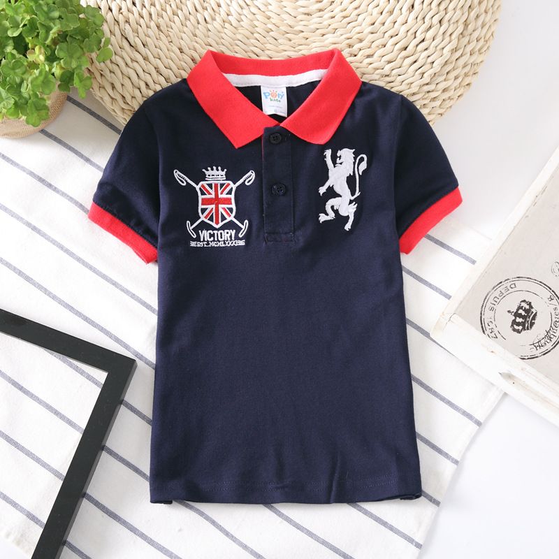 Børnetøj 2024 polo børneskjorte drenge toppe børnetøj børnetøj T-shirt_voghion.com