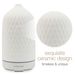 YUEMI Zen Breeze Essential Oil Diffuser Ultrasonic Aromatherapy Diffuser 160ml Ceramic Stone Aroma Diffuser With 7 Colors LED Night Light 4 Timer Setting And Waterless Auto Shut Off_voghion.com