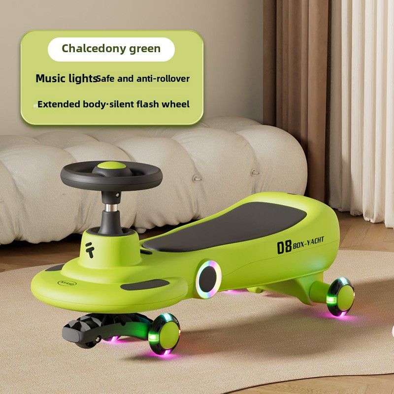 Bērnu grozāmā jojo automašīna vecumā no 1 līdz 3 gadiem Bērnu skrejritenis Bērnu jojo automašīna_voghion.com