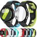 20mm Silicone Strap + TPU Case For Samsung Galaxy Watch 7 6 5 4 40mm 44mm Splicing Two Colors Sports Band For Galaxy 7 6 Correa_voghion.com