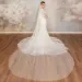 Gioielli per capelli 3M lunghi veli da sposa con perline da cattedrale, perle di splendore, graziosi accessori da sposa, 1 livello morbido_voghion.com