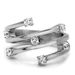 TK173 - High polished (no plating) Stainless Steel Ring with Top Grade Crystal in Clear_voghion.com