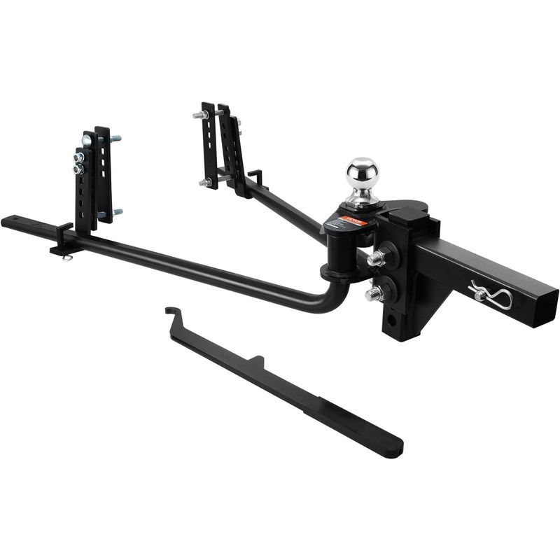 VEVOR Weight Distribution Hitch, 1,000 Lbs Weight Distributing Hitches Kit With Sway Control For Trailer, 2-In Solid Steel Shank, 2-5/16 In Alloy Steel Ball, Powder Coated Load Leveling Hitch, Black_voghion.com