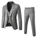 Männer Slim 3 Stéck Kostüm Business Hochzäitsparty Vest & Hosen Mantel Männer Kleed Shirt a Krawatt Set_voghion.com