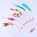 Toy Self-Entertainment With Bell Handheld Long Rod Cat Teasing Artifact Steel Wire Feather Teaser Wand_voghion.com