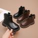 2024 Autumn Children's New Single Korean Edition Fashion Short Simple and Versatile Girls' Leather Boots_voghion.com