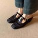 Lan Cabinet Version Height Increase 7cm French Camellia T-Strap Closed-Toe Slippers Versatile Commuter Elegant Sandals_voghion.com
