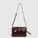 New Adjustable Crossbody Crocodile Pattern Shoulder Casual Belt Buckle Pleated Women's Baguette Bag_voghion.com