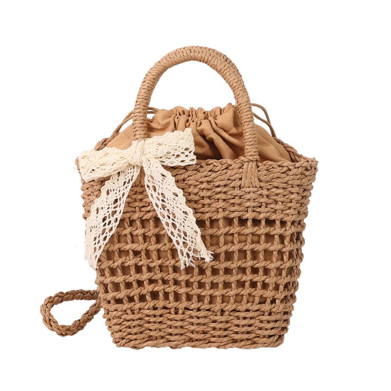 Mini Neue Sommer Urlaub Am Meer Freizeit Kleine Weibliche Nische Mode Einfache Gewebte Eimer Schulter Tasche_voghion.com
