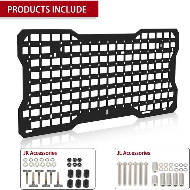 J Compatibile con Tactical JK 2018-2022 Pannello JKU Kit portautensili Organizzatore Portellone Posteriore Jeep 2007-2022 Portellone Posteriore Wrangler Wrangler Con_voghion.com