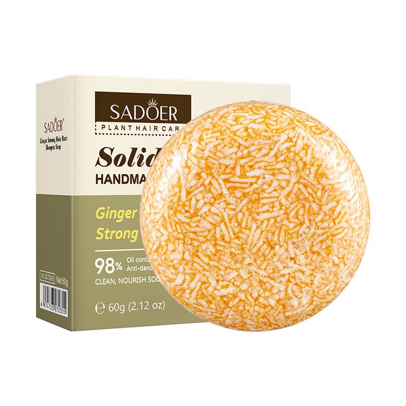 SADOER Ginger Hair Strengthening Shampoo 60g | Herbal Plant Extract For Dandruff And Oil Control, Awakening Scalp Vitality! Unisex_voghion.com