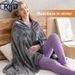 Verwarmde omslagdoek voor dames en heren - USB-elektrische flanellen deken, warme omslagdoek voor op het bureau tijdens de lunchpauze, koudebestendige mantel voor de winter_voghion.com