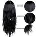 Haarverlängerungsperücken, Mittelscheitel, lange, lockige Perücken für Männer und Frauen, schwarze Chemiefaser, volle Kopfbedeckung, mehrere Stile erhältlich_voghion.com
