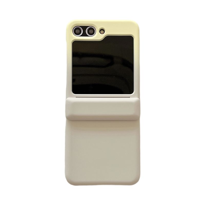 Skin feeling solid color suitable for Samsung ZFlip 5 mobile phone case Samsung zflip3/4 fold folding protective case blooming gradient_voghion.com
