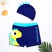 New Style Boys' Swimming Trunks Dinosaur Children's Swimming Trunks With Swimming Cap Comfortable High Elastic Hot Spring Vacation Cute Cartoon_voghion.com