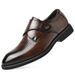 Summer New Cowhide Business Formal Wedding Thick-Soled Men's British Leather Shoes_voghion.com