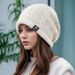 Cappelli da donna, cappello invernale, alla moda e versatile, ampia circonferenza della testa, cappello in lana lavorata a maglia, caldo, largo, cappello in pile_voghion.com