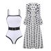 Women's Clothing Elegant One-Piece Swimsuit Flowy Cover-Up High Waist Sexy Modest Design Tummy Control Quick-Dry Fabric - Perfect Beach Pool_voghion.com