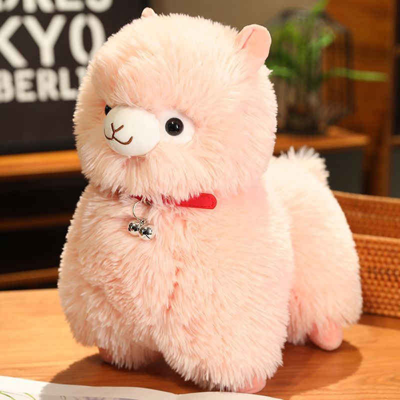 Bell Soft And Cute Alpaca Plush Toy Little Sheep Doll Birthday Gift Living Room Decoration_voghion.com