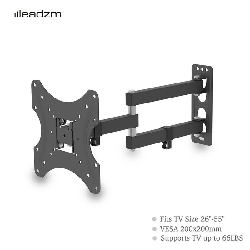 26-55' Adjustable Wall Mount Bracket Rotatable TV Stand TMX200 With Spirit Level_voghion.com