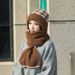 Winter Outdoor Cold-Proof New Knitted Scarf Thickened One-Piece Warm Women's Popular Fleece-Lined Cycling Snow Hat_voghion.com