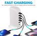 Multi 6 Port USB TYPE-C Ladegerät Turm Lade Adapter Wand Desktop Station_voghion.com