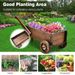 Handles Planter Hole Wagon Wooden With Wheels Box Drainage And_voghion.com