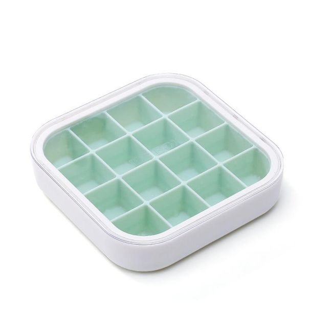 2Pcs Silica Gel Ice Lattice Mould Self Made Ice Box With Cover, Auxiliary Food Storage Lattice, Quick Frozen Food Grade Ice Cube_voghion.com
