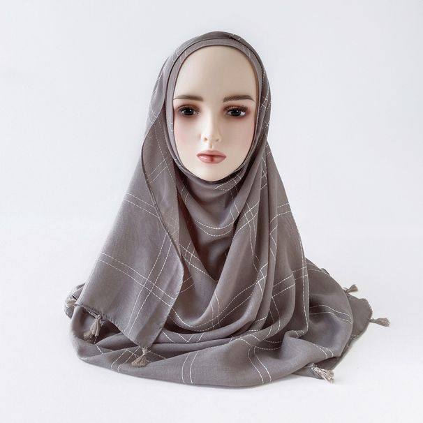 Sciarpa solida, scialle di media lunghezza, foulard multipli monocolore, sciarpa malese leggera e traspirante_voghion.com