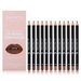 Lip Liner 12 Color Lip Liner Set Matte Nude Lipstick Non Marking Hook Pen Makeup_voghion.com