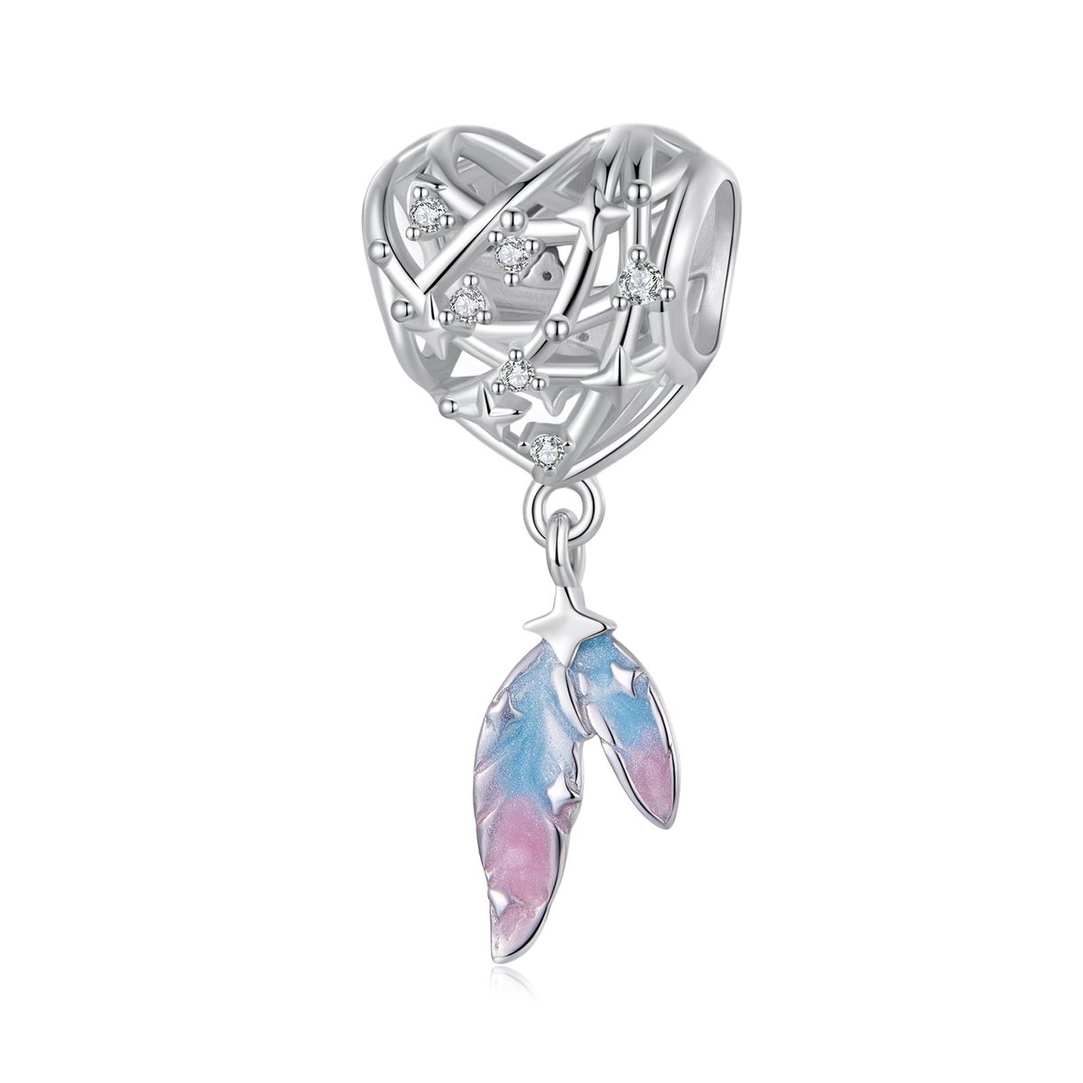 Heart Dreamcatcher Charm Sterling Silver Charm_voghion.com