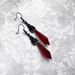 Boucles d'oreilles pendantes en cristal artificiel rouge et noir, style chauve-souris, bijoux fantaisie tendance très populaires_voghion.com