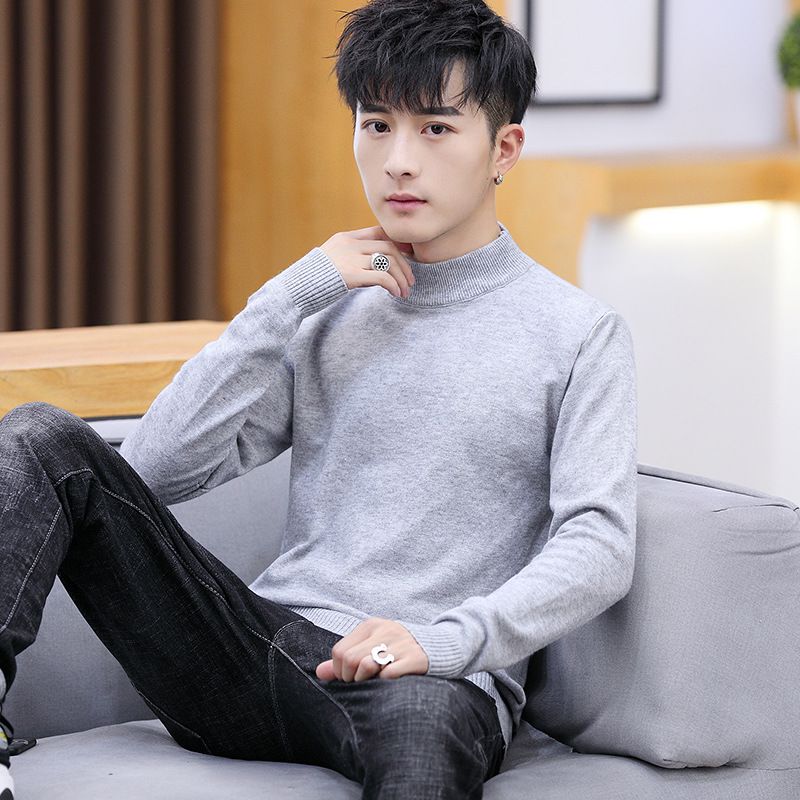 Automne et hiver nouvelle mode confortable chandail décontracté à col roulé pour homme_voghion.com