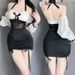 OL Female Secretary Small Chest Uniform Sexy Pama Bag Hip Skirt Sex Set_voghion.com