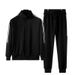 Men's Sports Suit New School Uniform Jogger Trendy Jacket Three-Stripe Casual Two-Piece Set_voghion.com