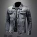 ActiveGo ActiveGo Giacca in denim retrò europea e americana 2023 taglie forti da uomo vestibilità slim casual personalità primavera autunno_voghion.com