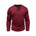 Herbst männer Henry Shirt Langarm T-shirt Atmungsaktiv Cool Bulk_voghion.com