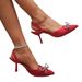 Large High Heels 2025 Summer New Style With Pointed Toe And A Straight Buckle Strap, Slim Heel Sandals For Women's Size_voghion.com