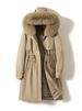Parka feminina com forro removível - Jaqueta longa e acolchoada com ajuste fino e cinto, agasalho de inverno com capuz (preto/branco/marrom)_voghion.com