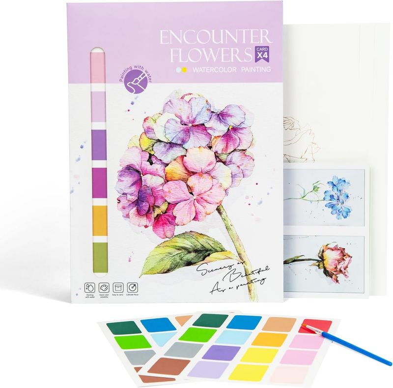 Malen mit Wasser-Malbüchern, saubere Aquarellmalerei-Aktivität für Kinder, Reiseaktivitäten, Geburtstags- und Weihnachtsspielzeug, Geschenk für Teenager und Erwachsene, Anfänger_voghion.com