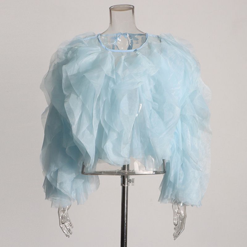 Women's Clothing autumn new fashion personality long sleeved ruffled versatile shirts for women_voghion.com